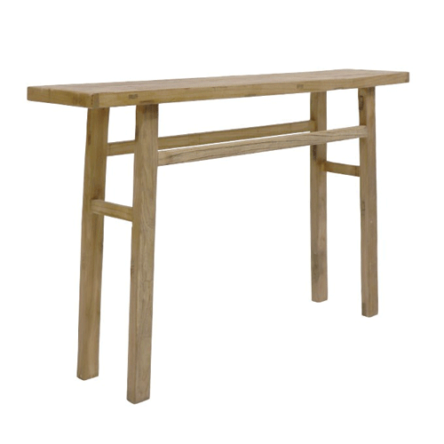 Rustic Wooden Console Table 150cm - Natural Solid Wood Entryway Table for Hallway, Living Room & Farmhouse Decor