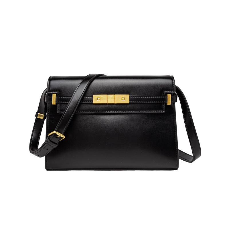 Vegan Leather Lock Design Crossbody Shoulder Bag for Women - Stylish Underarm Purse for Everyday Use, Work, and Travel
