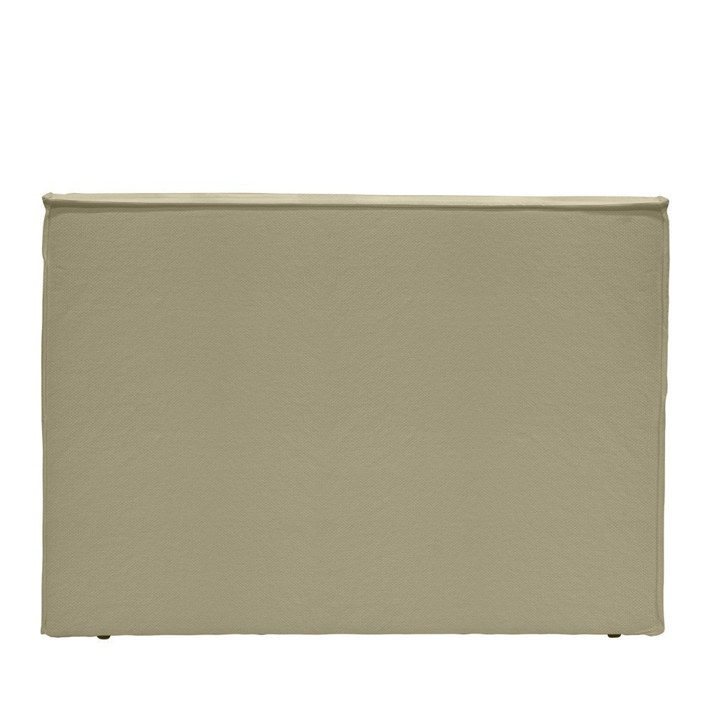 Atlanta Khaki Slipcover Headboard for Queen Size Bed - Soft Fabric Upholstered Headboard Cover with Easy Installation, Perfect for Bedroom Decor and Home Styling