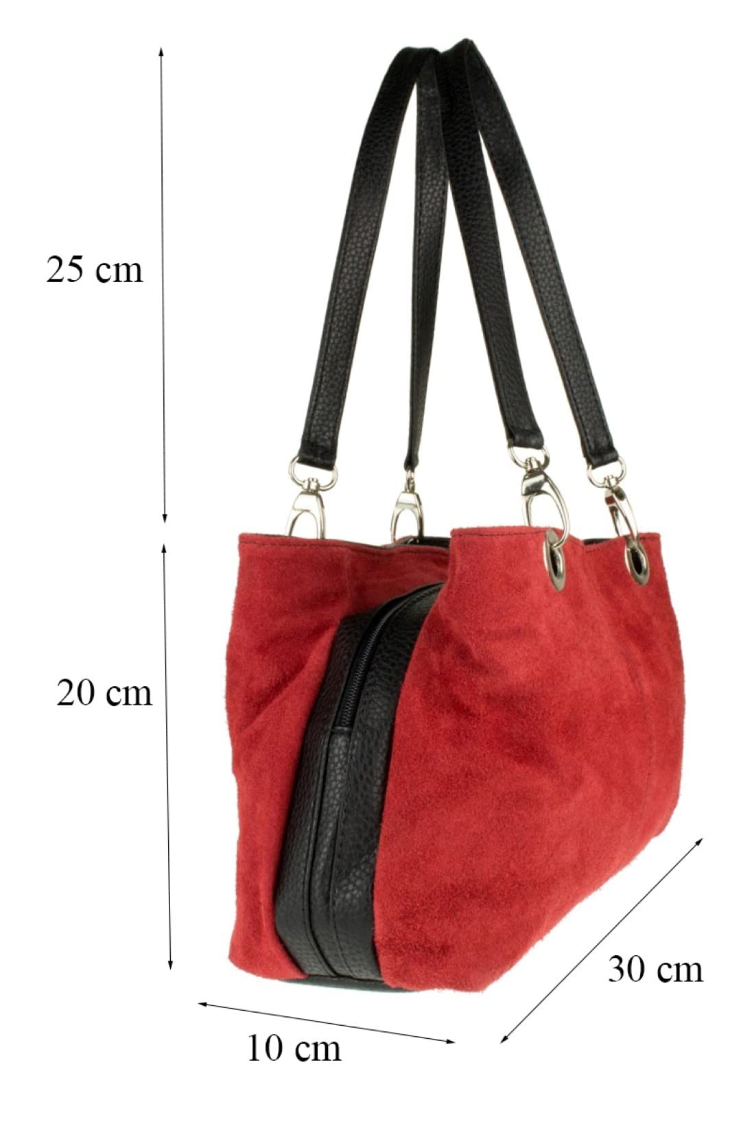 Stylish Italian Suede Leather Shoulder Bag for Women - Elegant Handbag Perfect for Work, Travel & Everyday Use