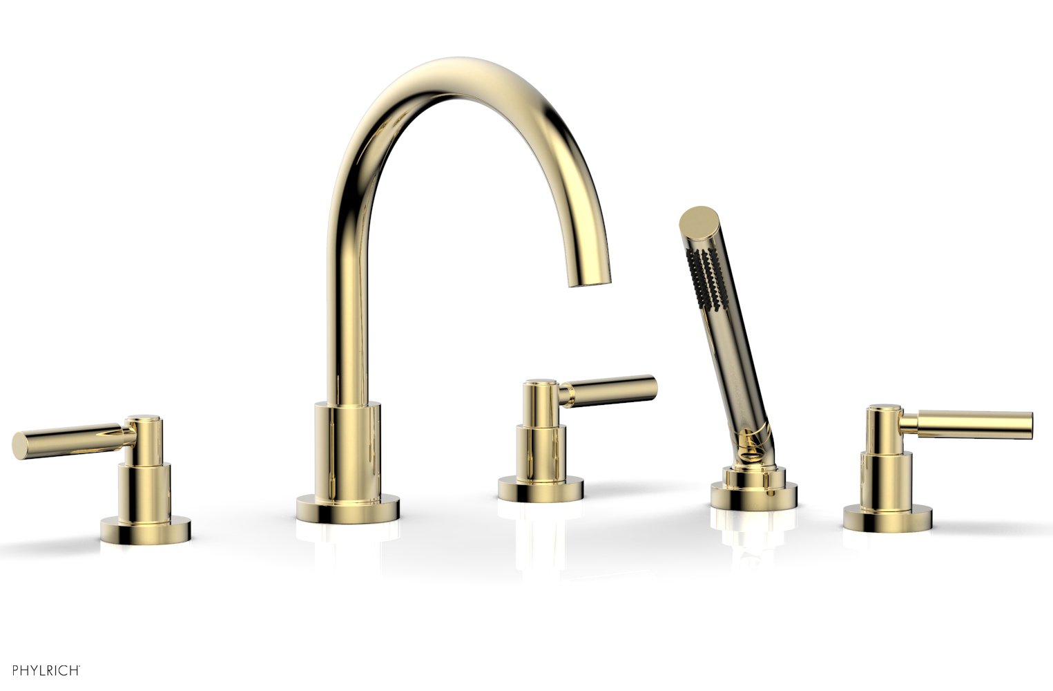 Premium Deck Tub Set with Hand Shower & Lever Handles D2130C1 - Perfect for Outdoor Showers, Poolside Bathing, and Garden Relaxation