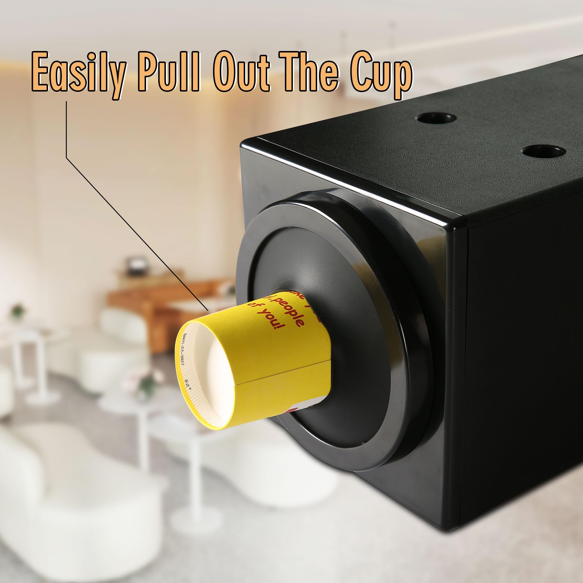 Commercial Cup Holder & Beverage Dispenser - Stackable Countertop Cup Organizer for Coffee Shops, Restaurants & Offices - Black Paper Cup Dispenser (Pack of 1) - Perfect for Organizing Takeout Cups, Coffee Stations & Drink Service Areas