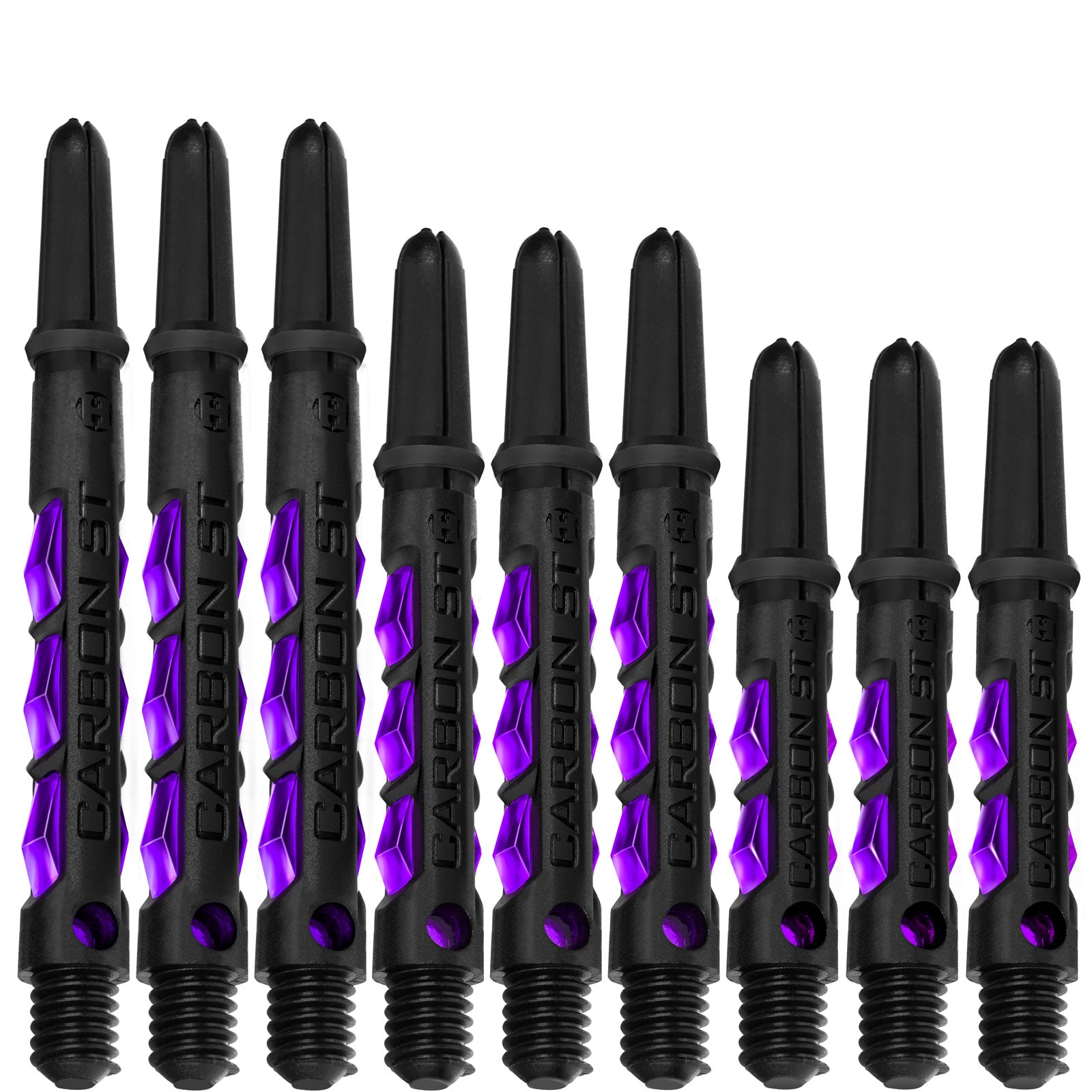 Harrows Carbon ST Ring Lock Shafts - Purple Darts Shafts for Professional & Casual Play | Perfect for Steel Tip Darts & Tournaments