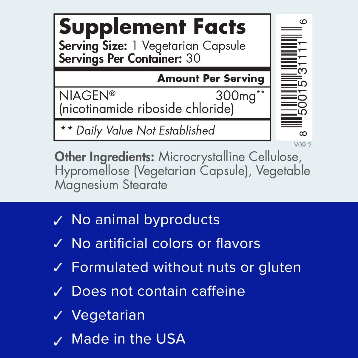 TRU NIAGEN Patented NAD+ Booster Supplement - 300mg Nicotinamide Riboside (NR) for Anti-Aging & Cellular Renewal | Supports Brain, Muscle & Energy Metabolism | 30-Day Supply (2 Bottles) | Ideal for Active Lifestyles & Healthy Aging