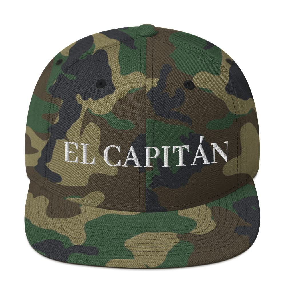 El Capitan Embroidered Snapback Hat - Nautical Captain Anchor & Sail Design - Perfect for Boating, Sailing, and Outdoor Adventures