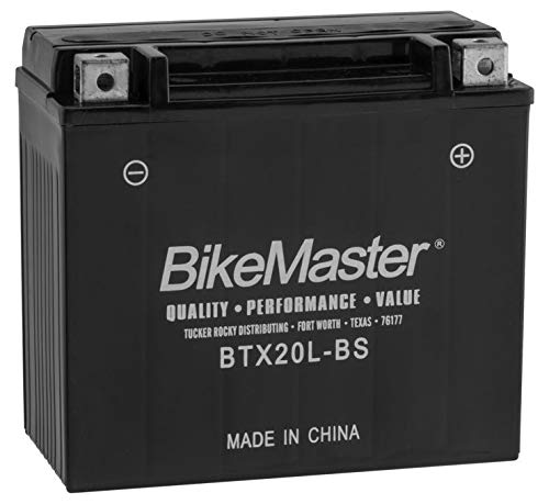 BikeMaster Maintenance Free VRLA Battery BTX20L-BS for Harley-Davidson FXD Motorcycles 1991-2017 - High Performance Motorcycle Battery for Long Rides & Daily Commuting