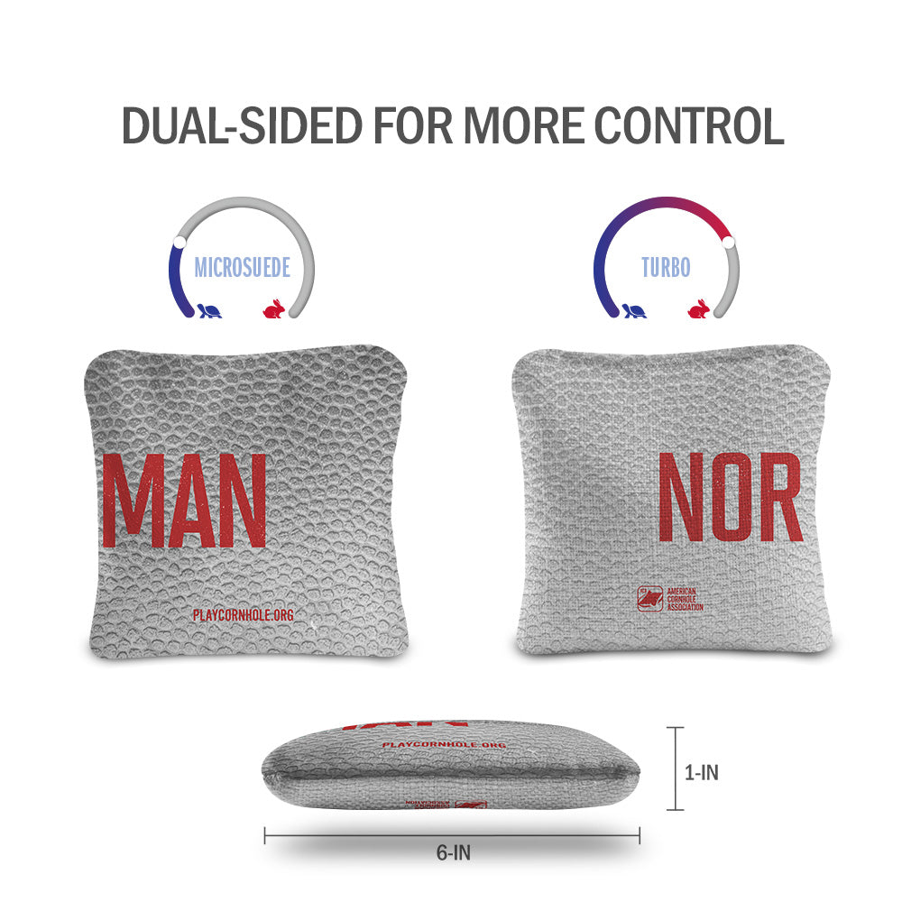 Premium Norman Campus Gameday Synergy Pro Cornhole Bags Set - Regulation Weight & Size for Backyard Tailgating, College Football Parties & Outdoor Games