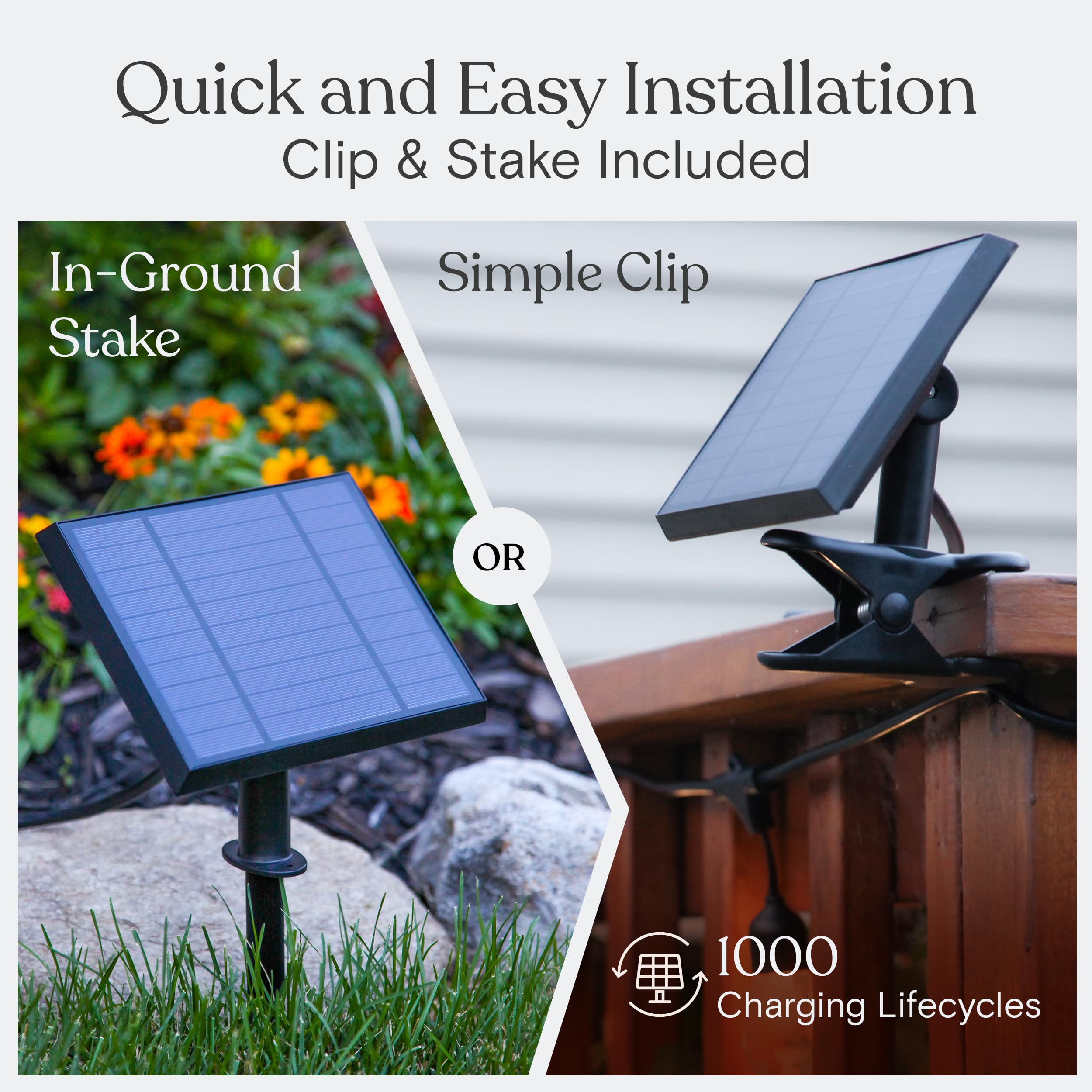Brightech Ambience Pro - Waterproof Solar LED Outdoor String Lights with 1W Retro Edison Bulbs - 27 Ft Bistro Lights for Patio, Garden, Pergola - Soft White Warm Glow - Perfect for Backyard Parties, Wedding Decor & Cafe Ambience