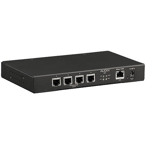 Audix DN4 4-Channel Analog to Dante/AES67 Microphone Interface - Professional Audio Conversion for Live Streaming, Podcasting & Studio Recording