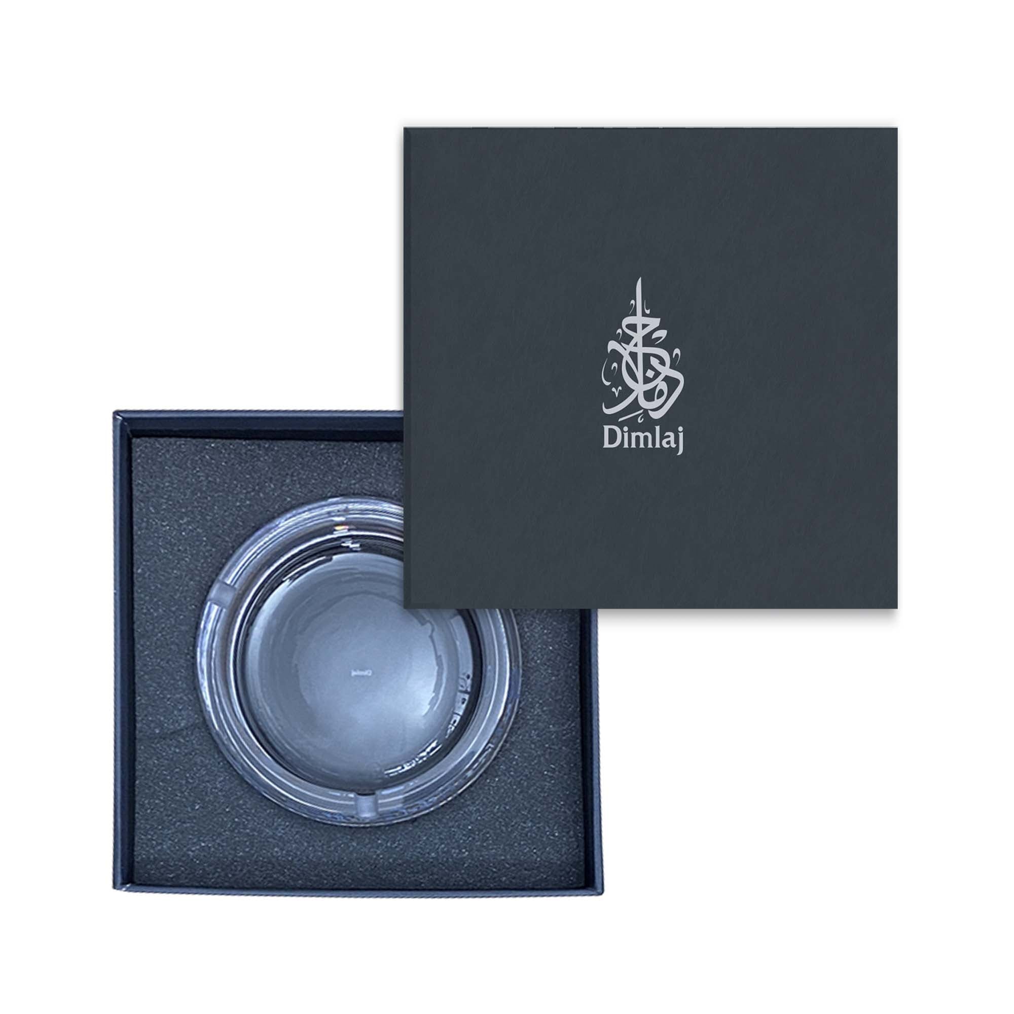 Dimlaj Asala Gold Ashtray - Premium Metal Cigarette Tray for Home, Office, and Outdoor Use