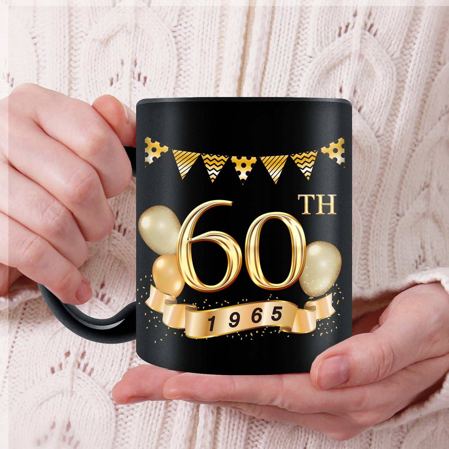 60th Birthday Gifts for Men & Women - Unique 1965 Themed Presents for 60 Year Olds - Funny & Sentimental Coffee Mug Gift Idea - Perfect for Dad, Mom, Husband, Wife Celebrating 60th Milestone (Great for Birthday Parties, Retirement Celebrations & Anniversary Gifts)