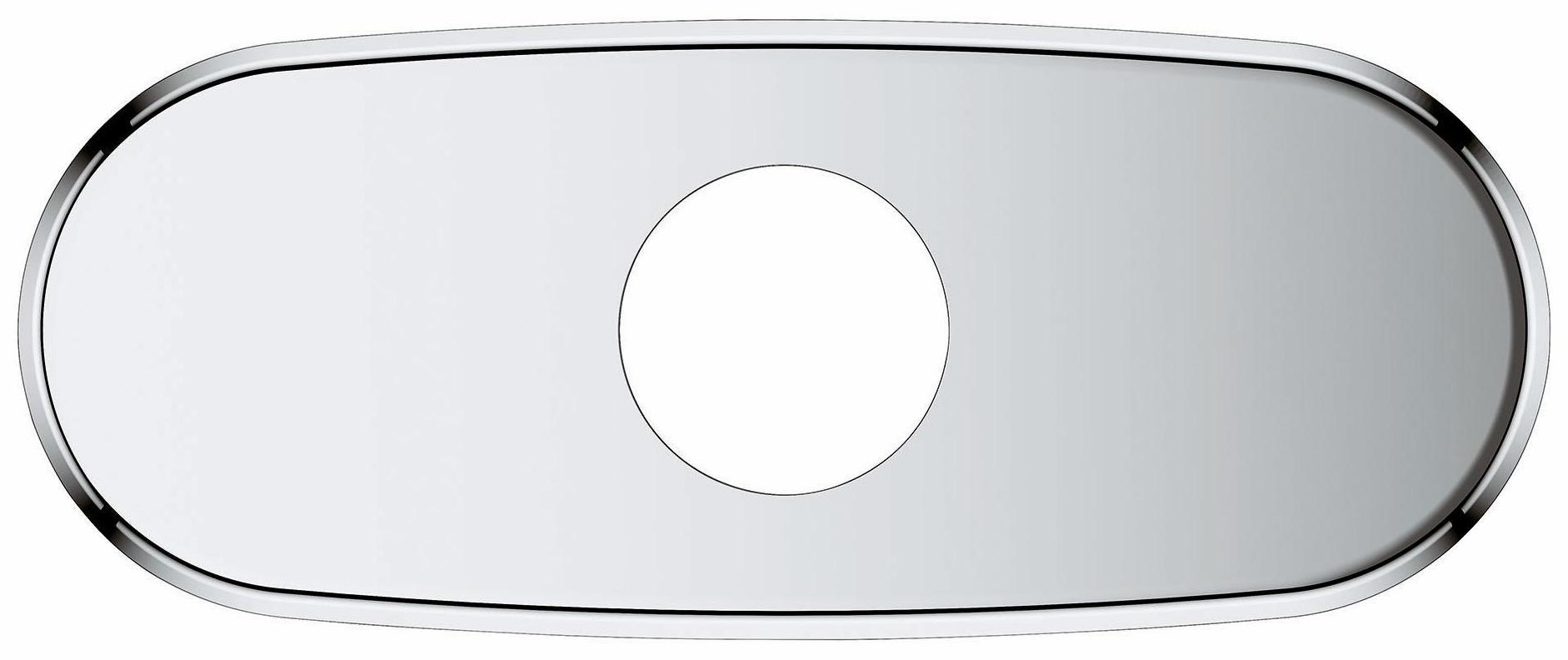 Grohe 6-Pack Chrome Escutcheon Deck Plates (Model 07551000) for Bathroom & Kitchen Faucet Installation - Perfect for Home Renovation & DIY Projects