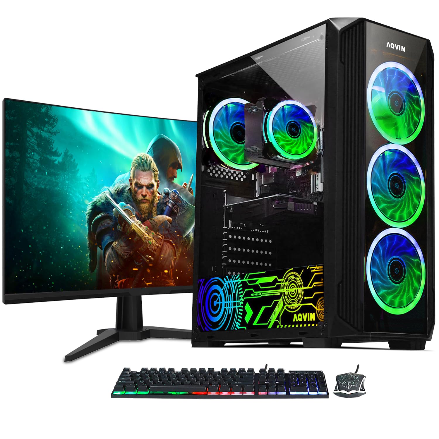 AQVIN ZForce Gaming Desktop Tower PC with 24