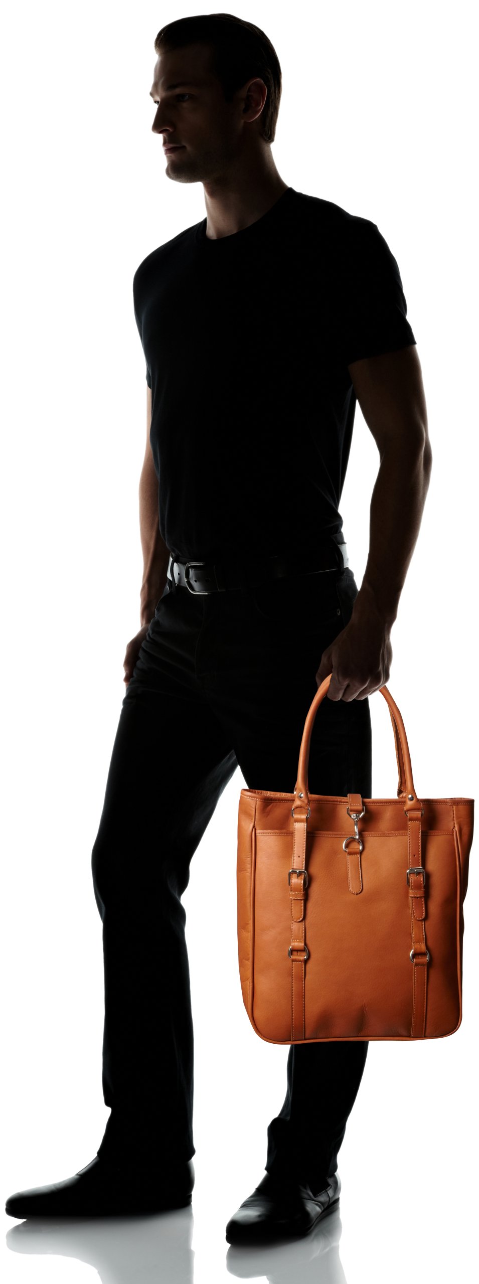 Claire Chase Genuine Leather Shoulder Tote Bag - Saddle Brown Crossbody Purse for Women | Perfect for Work, Travel & Everyday Use