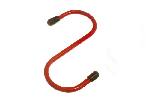 120 Pack Heavy Duty Red Plastic Coated S Hooks - 4 Inch (100mm) Storage Hangers for Garage, Closet & Home Organization - Perfect for Hanging Tools, Plants & Decor