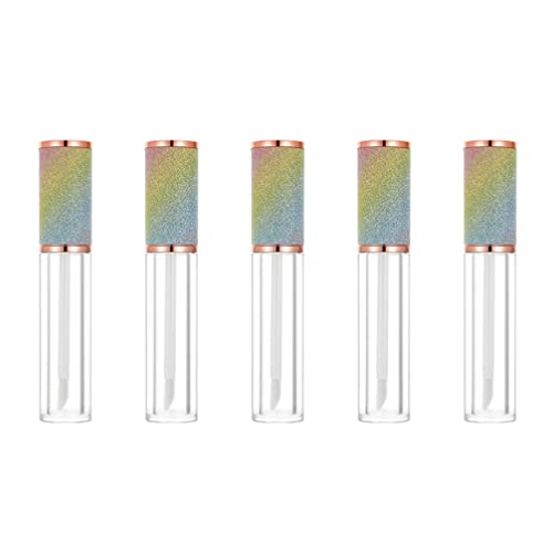 FOMIYES 5Pcs Refillable Lip Gloss Tubes - Empty Lipstick Containers for DIY Lip Balm, Lip Gloss & Lipstick Samples | Travel Size, Leakproof & Reusable | Perfect for Makeup Artists, DIY Beauty & Travel Essentials