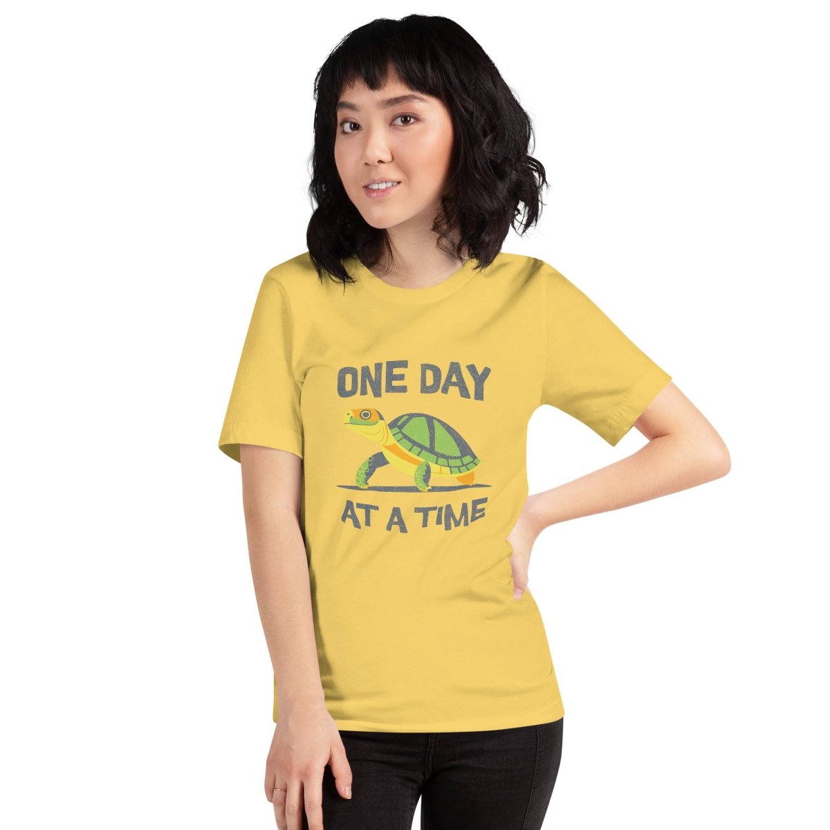 Steady Journey Turtle Tee - Inspirational Sobriety Shirt for Addiction Recovery | Motivational Gift for AA Meetings & Daily Encouragement