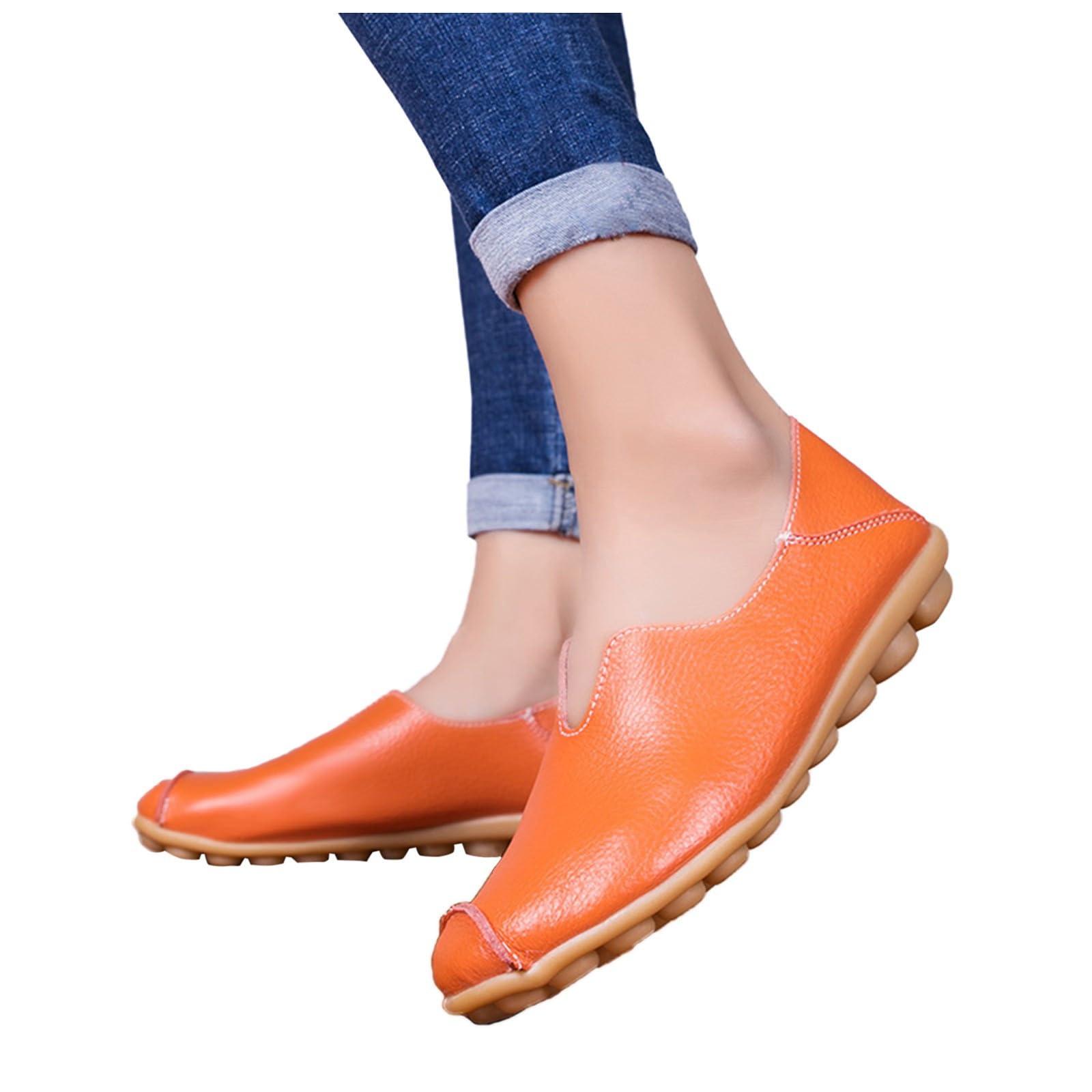Women's Slip-On Loafers - Comfortable Casual Flats for Work & Walking - Breathable & Lightweight Ladies Shoes for Office, Travel & Everyday Wear