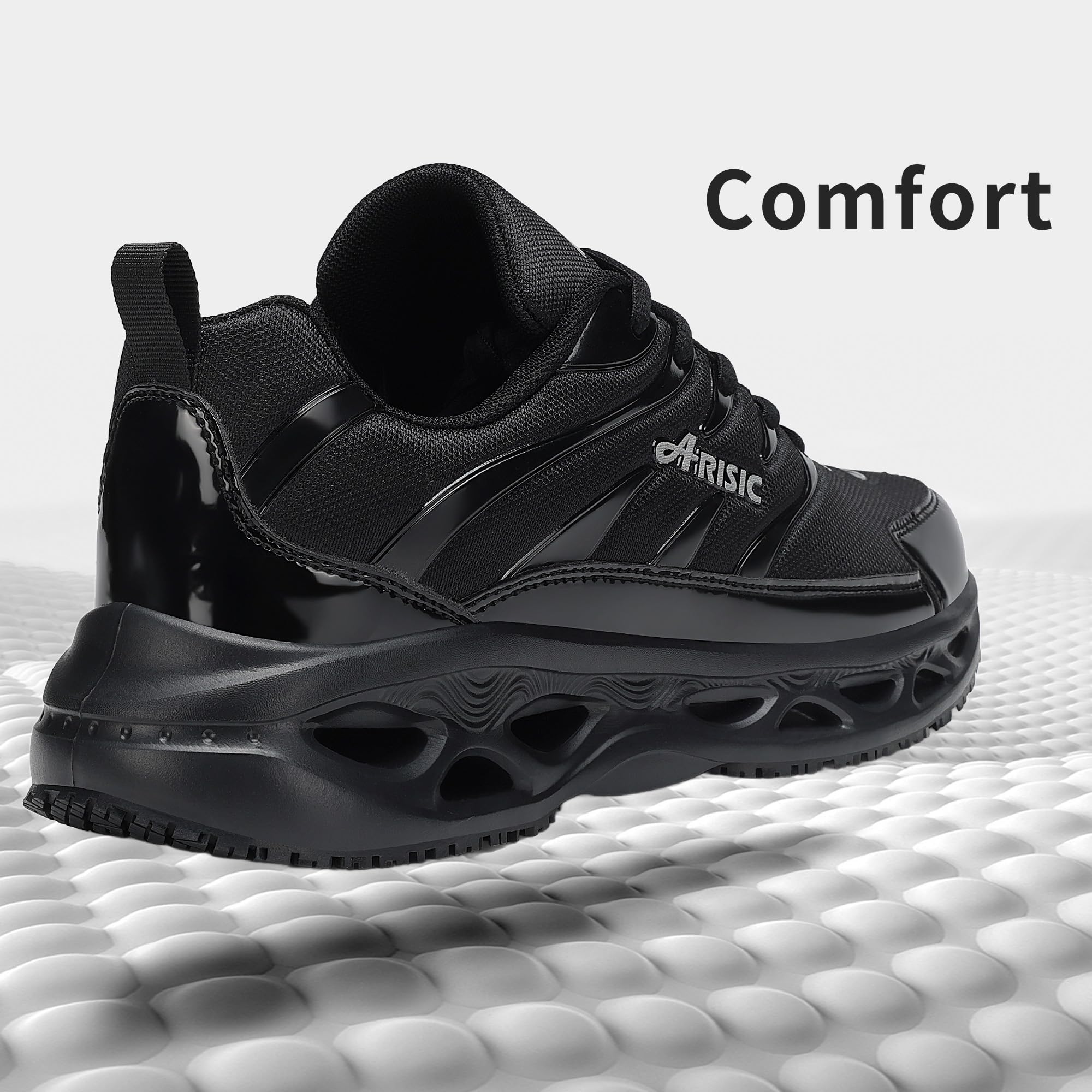 Slip-Resistant Waterproof Work Shoes for Men & Women - Non-Slip Restaurant Chef Shoes, Comfortable Breathable Sneakers for Walking, Daily Use in Kitchen, Hospital, Warehouse & Construction