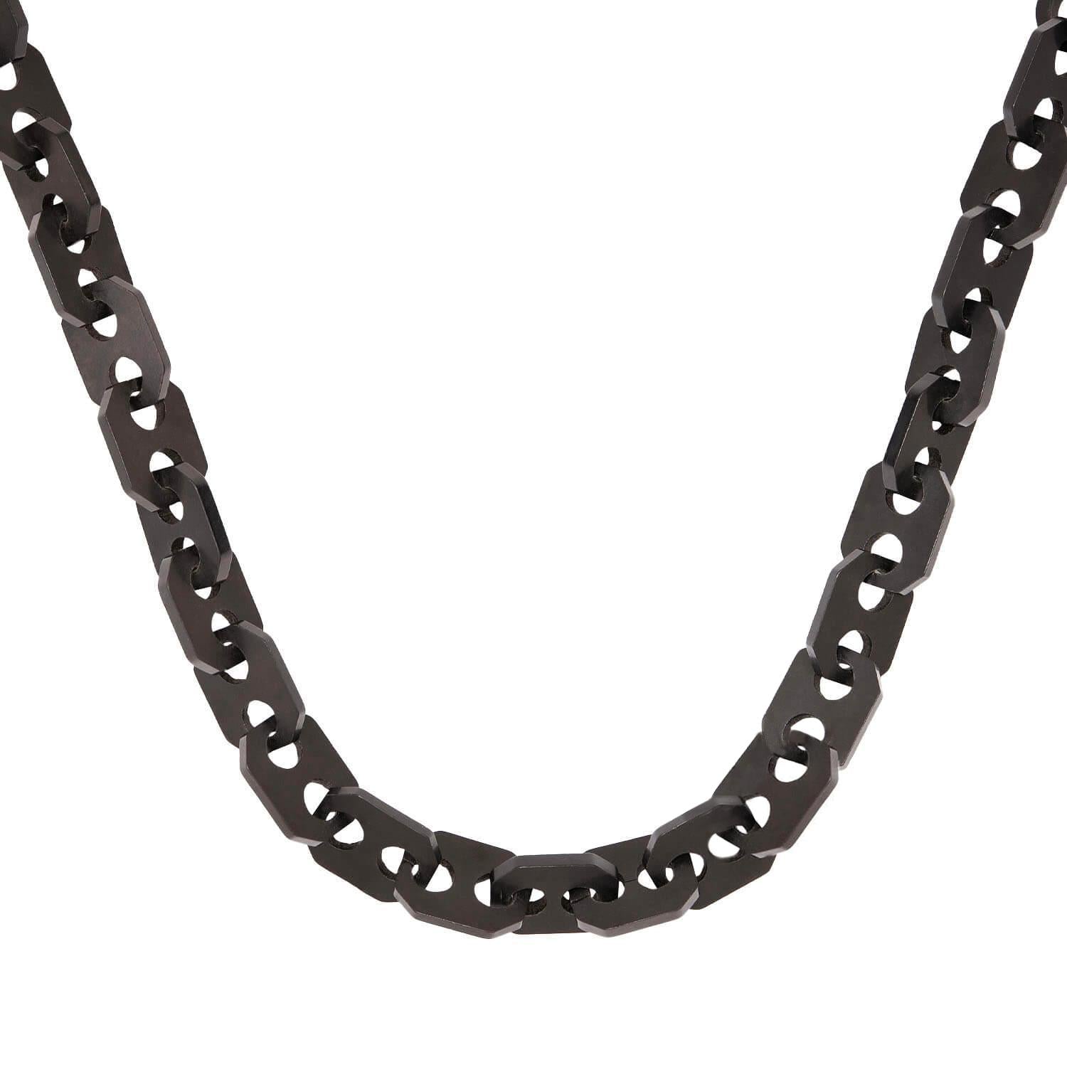 Victorian Style Gutta Percha Mariner Link Necklace - Antique Inspired Jewelry for Women - Perfect for Vintage Lovers, Historical Reenactments & Special Occasions