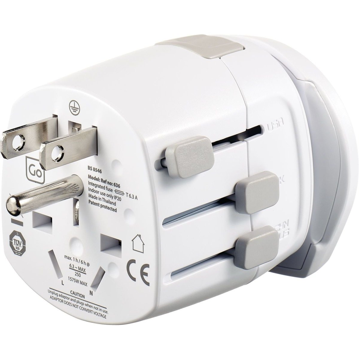 Go Travel Worldwide Universal Travel Adapter - Perfect for International Trips, Business Travel & Vacation Essentials