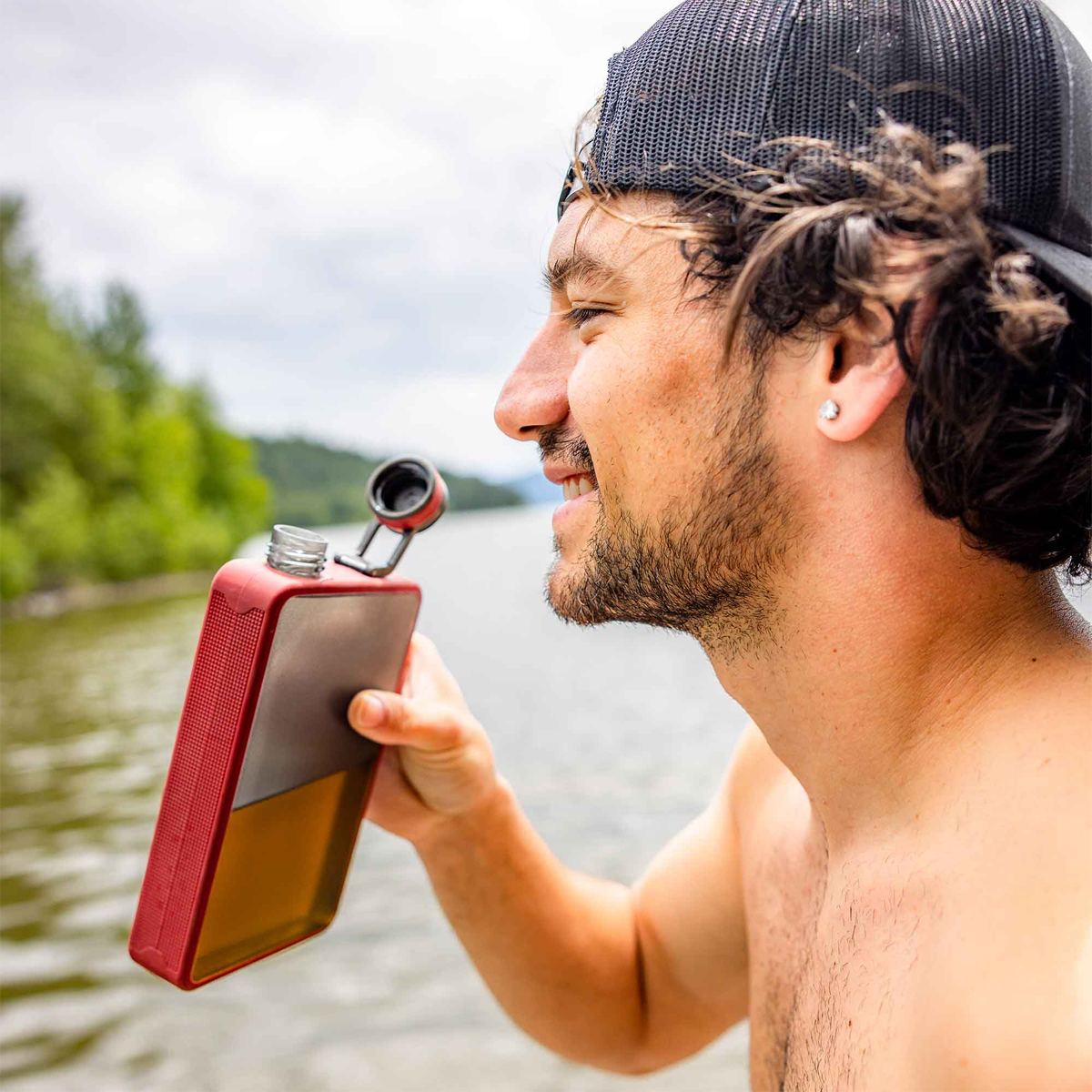 16 oz Boulder Flask - Insulated Stainless Steel Water Bottle for Hiking, Camping & Outdoor Adventures
