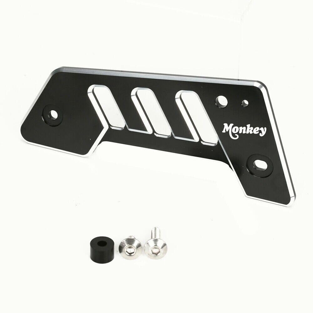 3D CNC Chain Guard Cover Rear Hell Cover Protection for Honda Monkey 125 2019-2024 - Durable Black Motorcycle Accessory for Off-Road & Street Riding