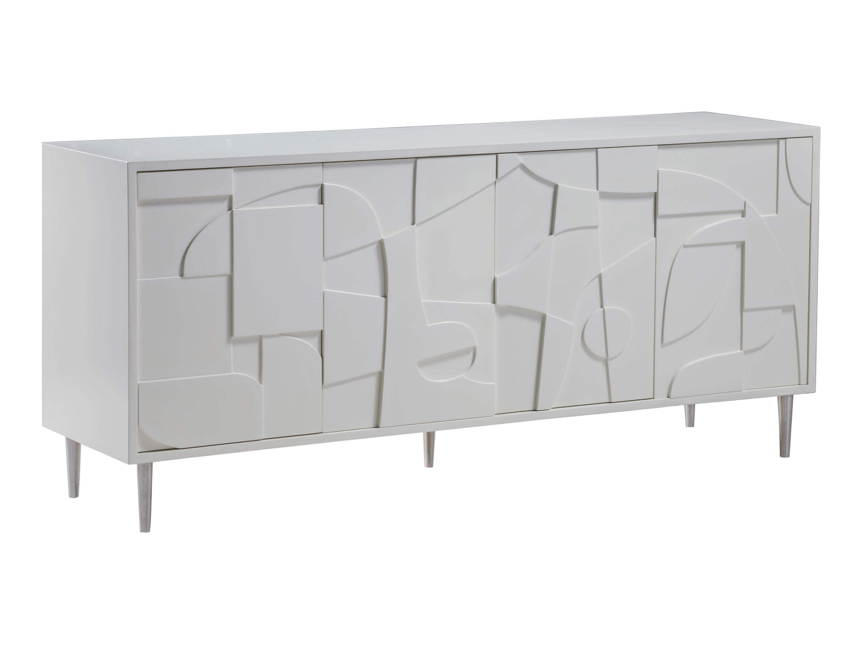 Artistica Home Bardo Media Console - Modern TV Stand with Storage Shelves for Living Room, Bedroom & Home Theater