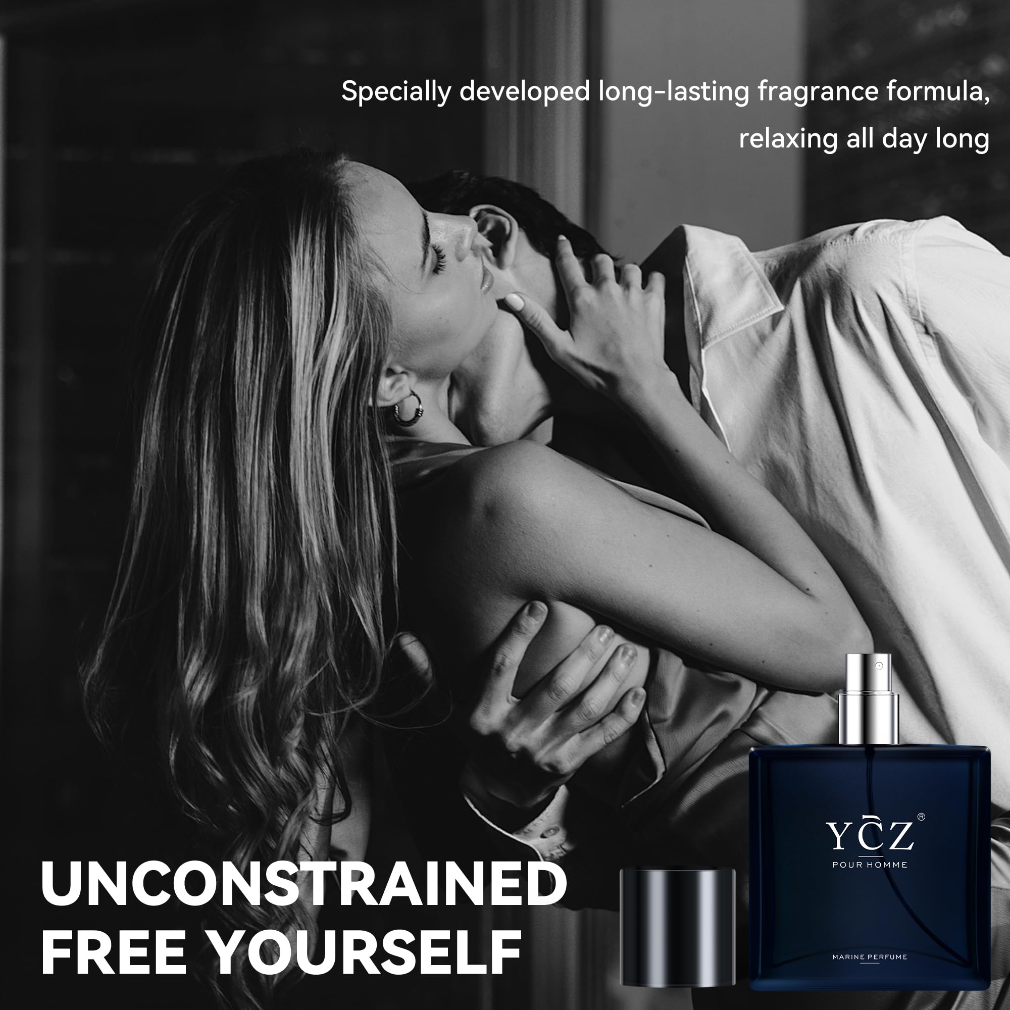 Ycz Pour Homme Marine Cologne for Men - 1.7 oz Eau de Toilette | Fresh Aquatic Scent | Perfect Gentleman's Gift for Birthday, Anniversary & Special Occasions