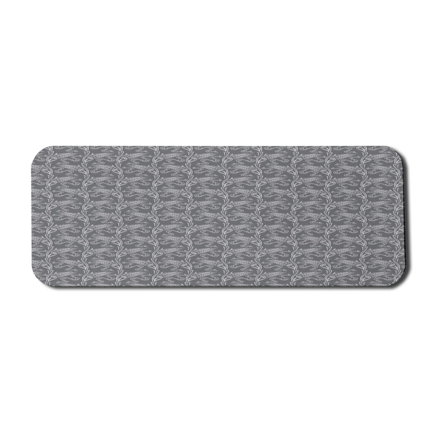 Ambesonne Ethnic Computer Mouse Pad - Turkish Inspired Oriental Design with Floral Details, Non-Slip Rubber Base, Large 31