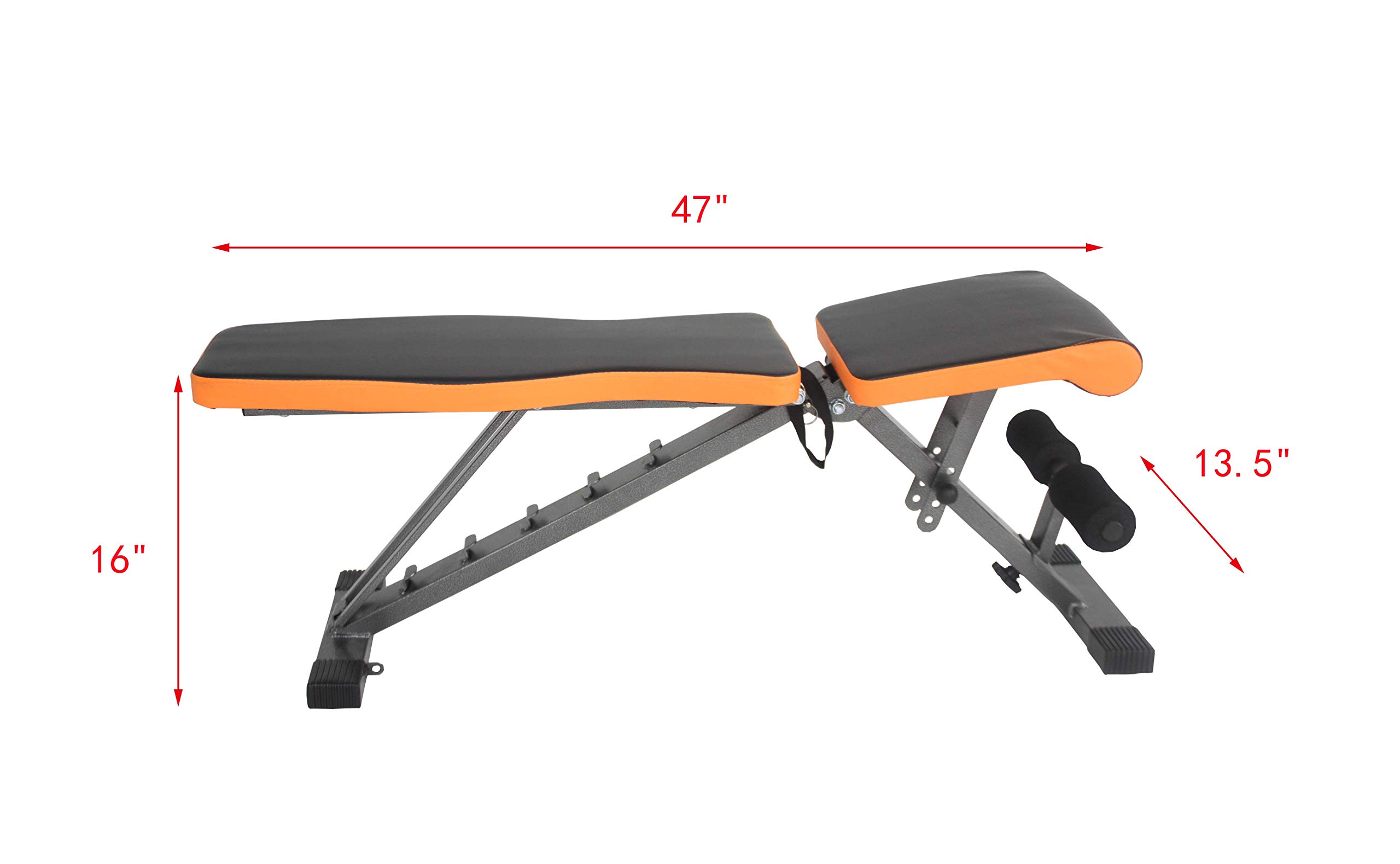 FixtureDisplays® 450 LBS Capacity Adjustable Weight Bench - Heavy Duty Home Gym Equipment for Full Body Workout, Strength Training & Dumbbell Exercises (Model 15201-NPF) | Perfect for Home Fitness, Garage Gym & Personal Training Studios