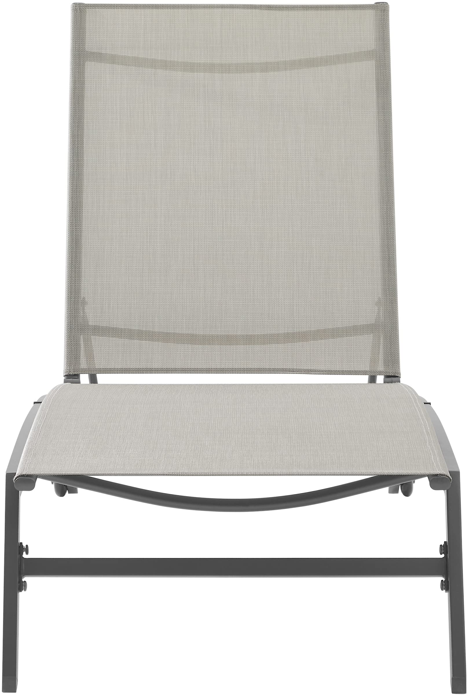 Crosley Weaver 2-Piece Reclining Mesh Outdoor Chaise Lounge Chair Set with Wheels - Patio Furniture, Poolside Relaxation, Backyard Lounging - Matte Black & Light Gray - Durable Weather-Resistant Design for Outdoor Comfort