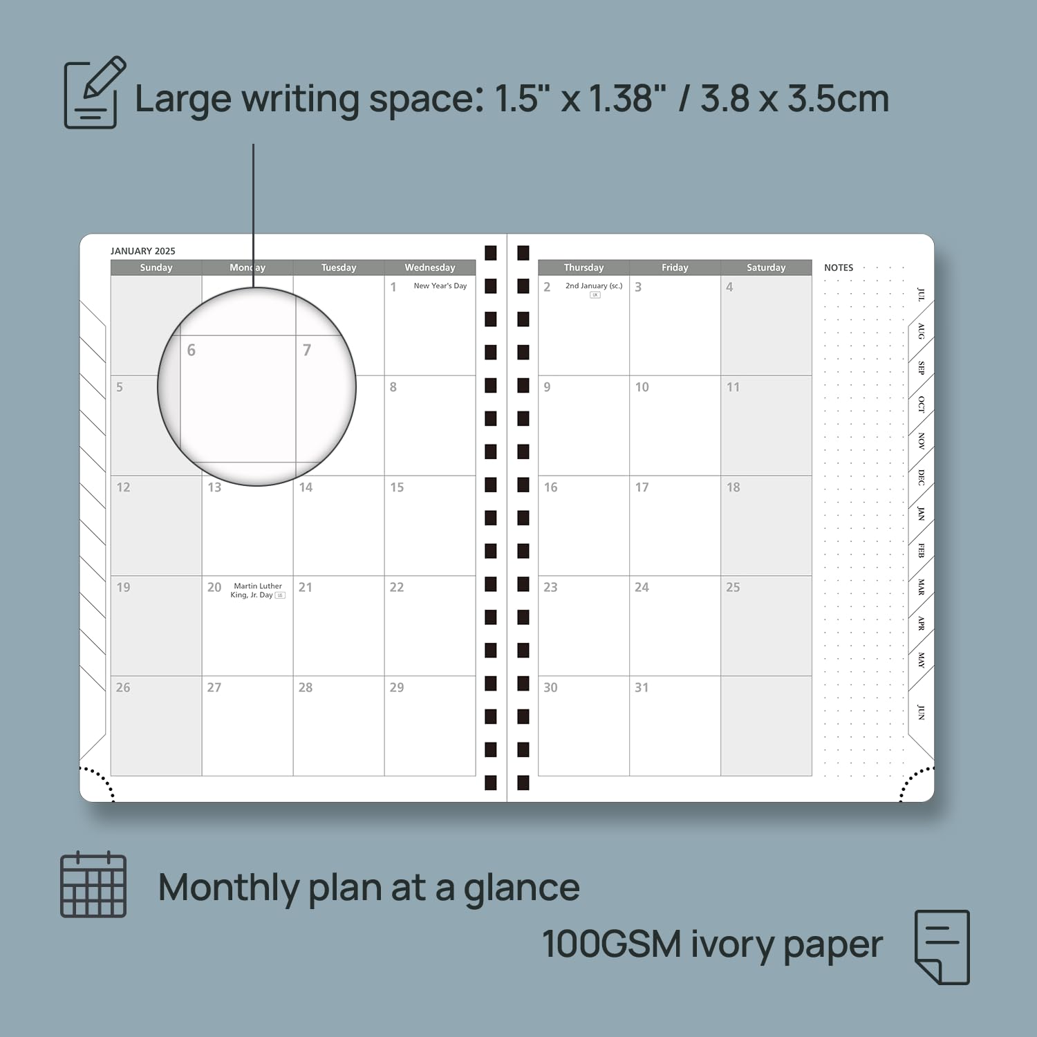 POPRUN 2025 Weekly Planner 6.5