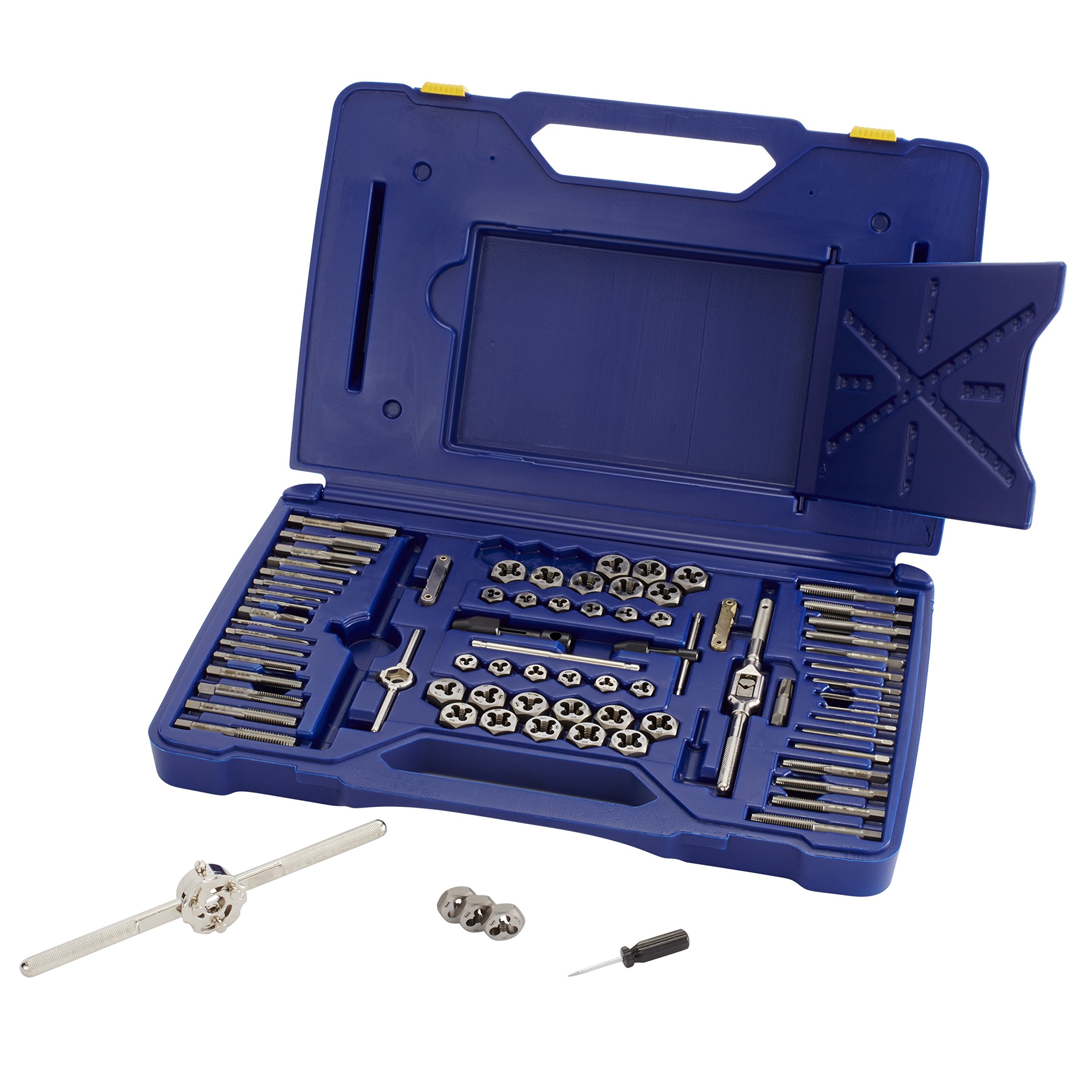 IRWIN Tools 76-Piece Machine Screw, Fractional & Metric Tap and Die Set with Hex Dies (26376) - Perfect for Professional Mechanics and DIY Home Repairs