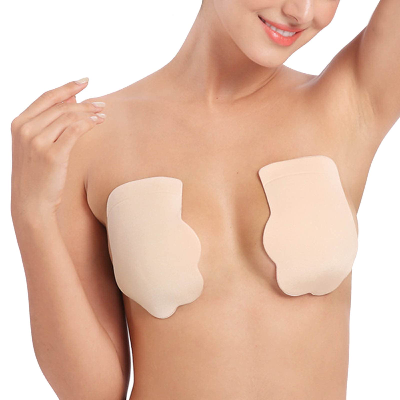 Sticky Push Up Strapless Adhesive Bra for Women - Silicone Nipple Covers & Breast Lift - Perfect for Backless Dresses, Wedding Gowns & Summer Outfits