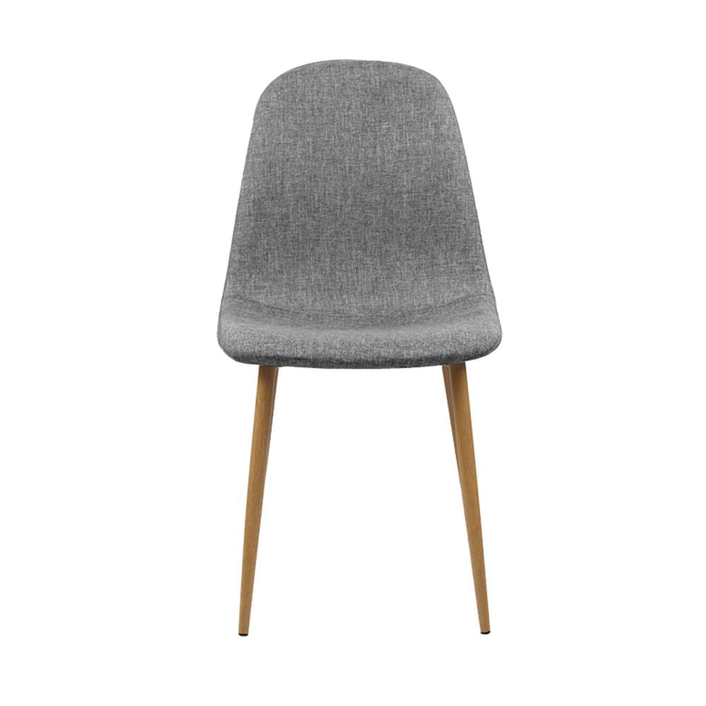 Adamas Fabric Dining Chairs Set of 4 - Light Grey Modern Upholstered Chairs for Dining Room, Kitchen, and Breakfast Nook