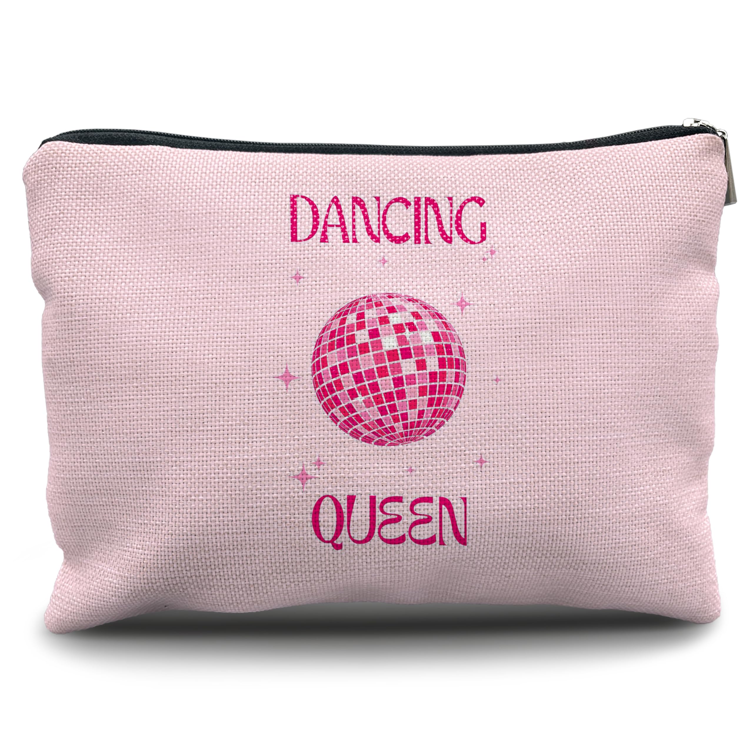 Trendy Hot Pink Disco Ball Makeup Bag - Perfect Dance Gifts for Women, Dancer Makeup Pouch, Glittery Cosmetic Case for Parties & Performances