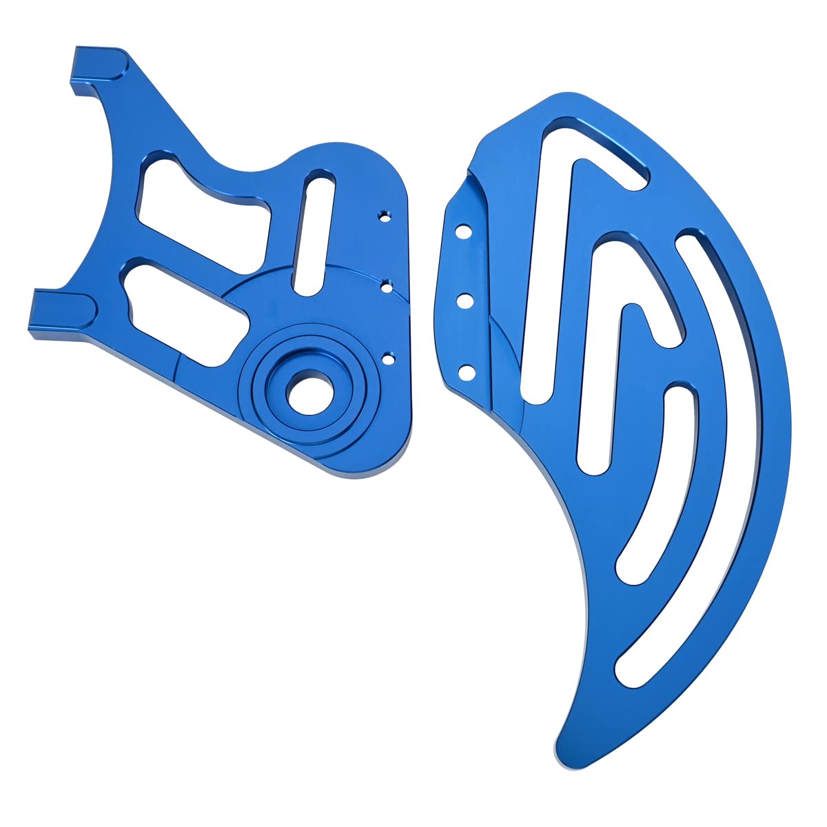 CTDOESO CNC Billet Rear Brake Disc Guard & Caliper Cover - Compatible with Sur-Ron MX/X Bike & Segway X260 - High-Quality Rear Sprocket Protective Cover & Rotor Adapter (Blue) - Perfect for Off-Road Riding, Mountain Biking & Electric Bike Protection