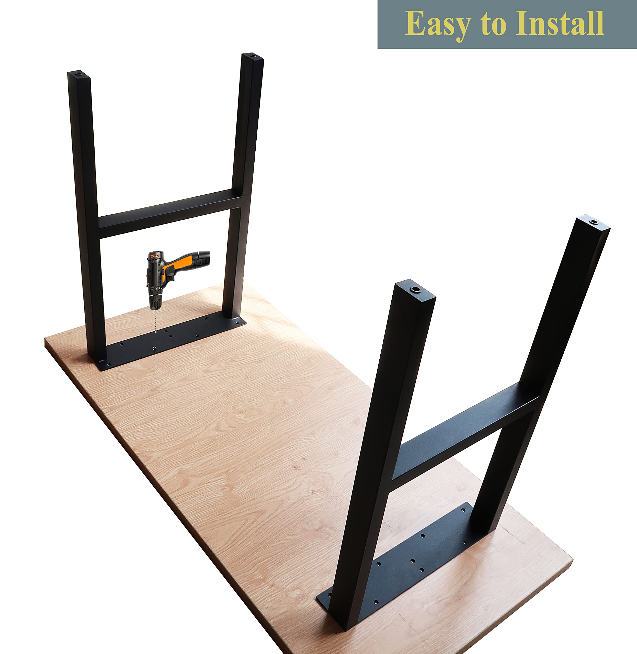Heavy Duty Metal Table Legs Set of 2 - 28