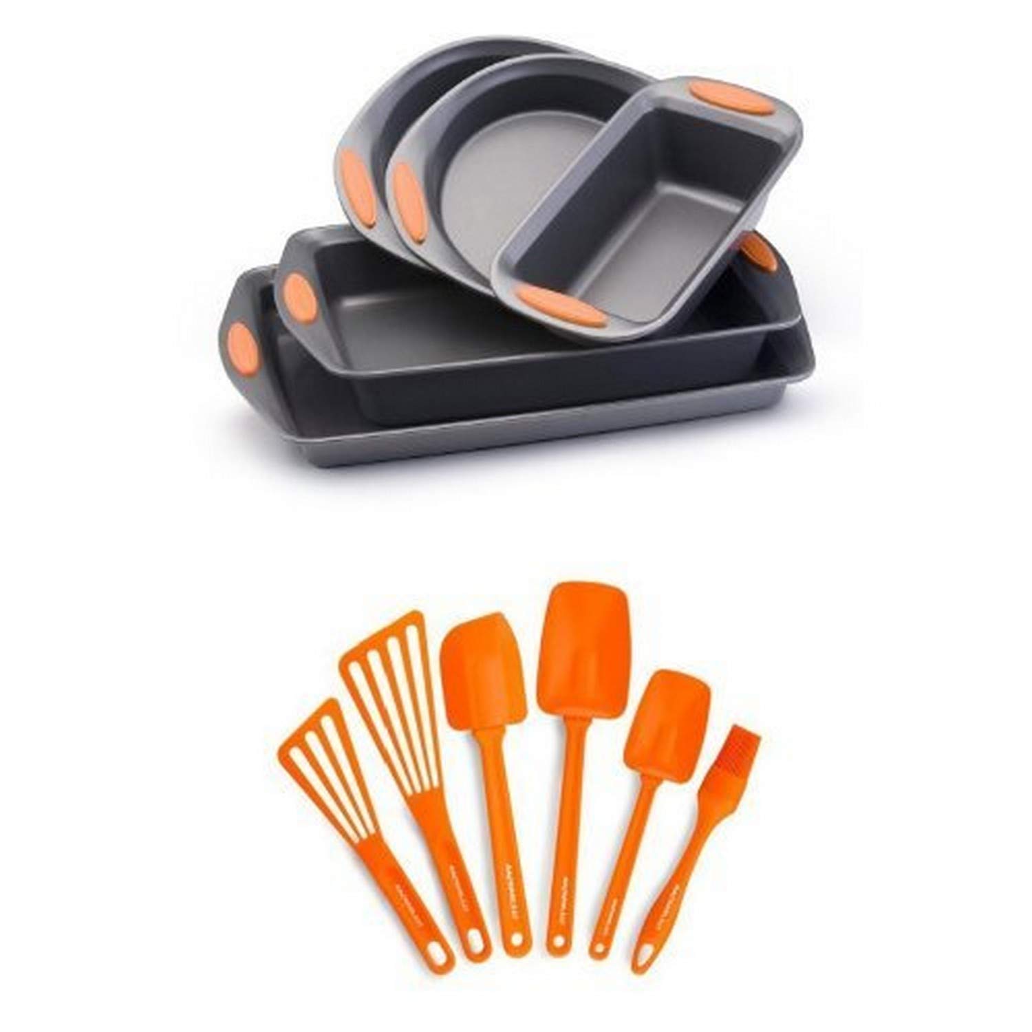 Rachael Ray 12-Piece Nonstick Bakeware & Utensil Set - Includes Baking Sheet, Muffin Pan, Spatula & More for Baking, Cooking & Kitchen Essentials | Perfect for Home Bakers & Holiday Gift