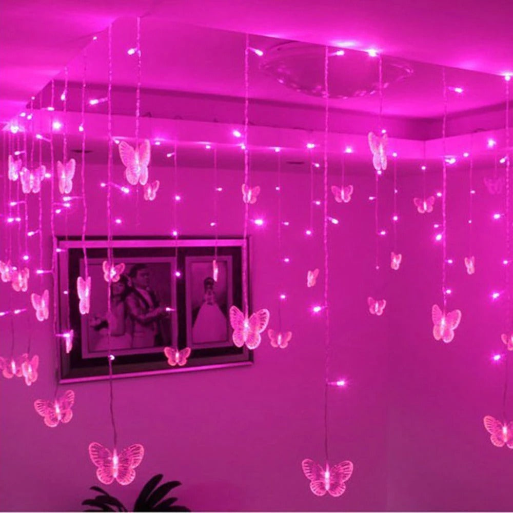 Fairy Butterfly String Lights - 20 LED Solar Powered Outdoor Garden Decor for Patio, Wedding, Party - Waterproof & Weatherproof for Year-Round Use
