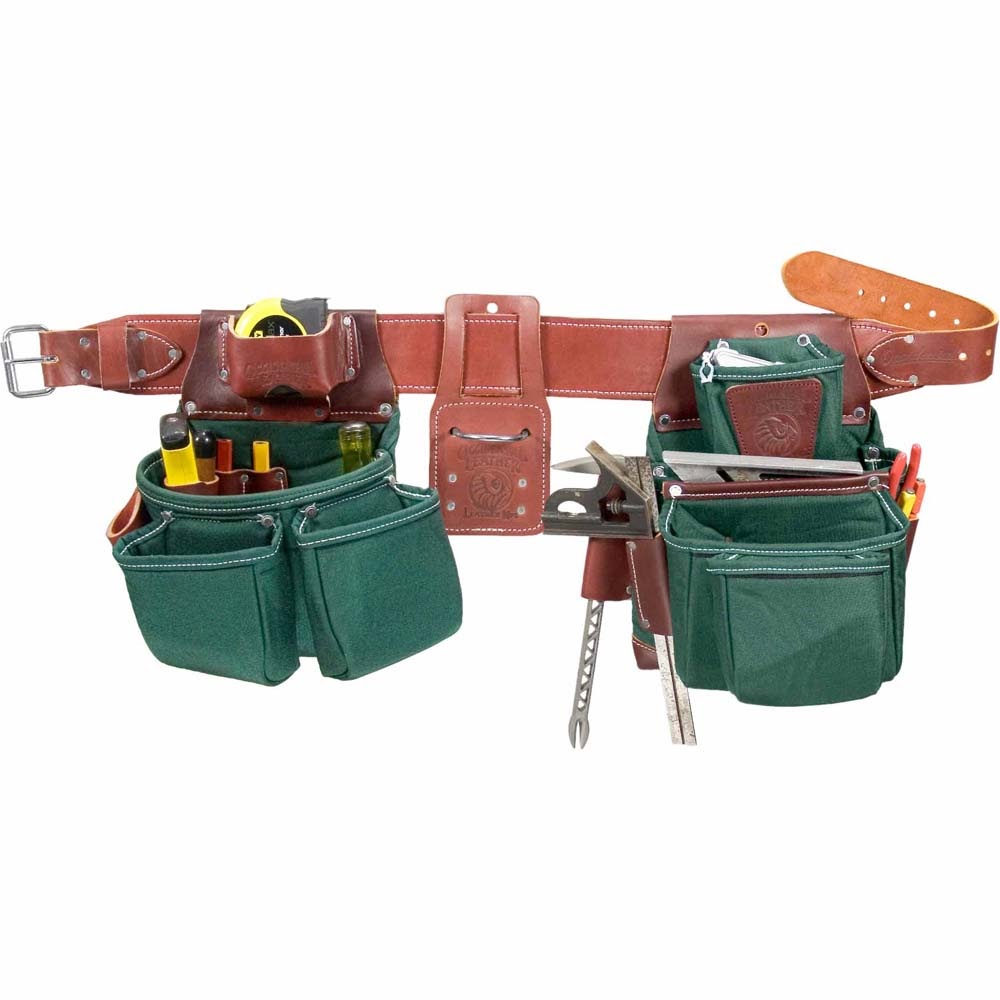 Occidental Leather 8089LH XXL OxyLights 7 Bag Framer Set - Left Handed | Professional Carpenter Tool Belt for Framing & Construction Work | Heavy Duty Leather Work Belt for Builders and Contractors