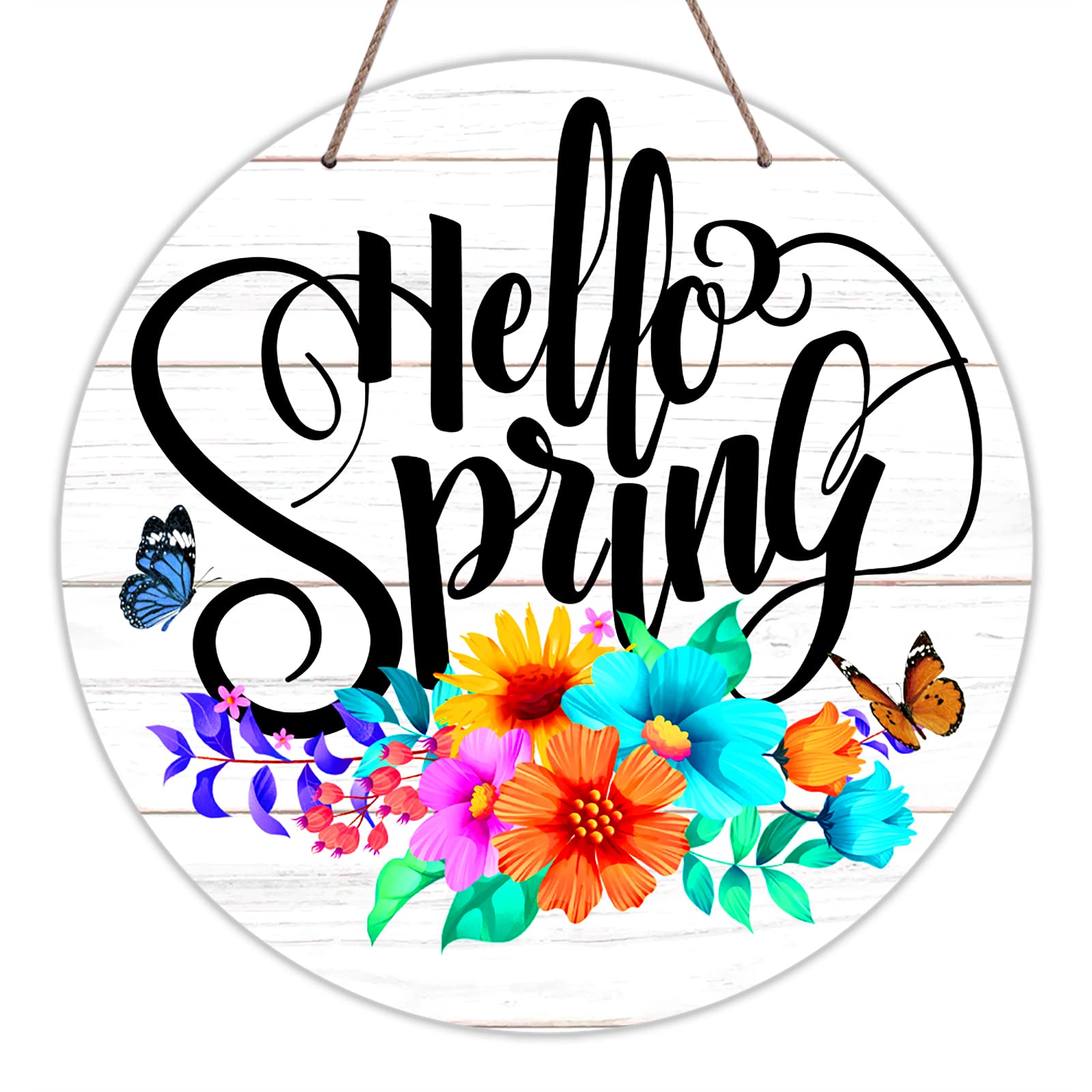 Hello Spring Welcome Door Sign - 11.5