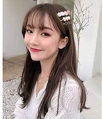 COSMOS STAR™ Korean Style Acrylic Hair Clips - White Pearl & Pink Stone Barrettes for Women, Girls Hair Accessories | Wedding, Party, Office & Daily Use Hair Styling Tools