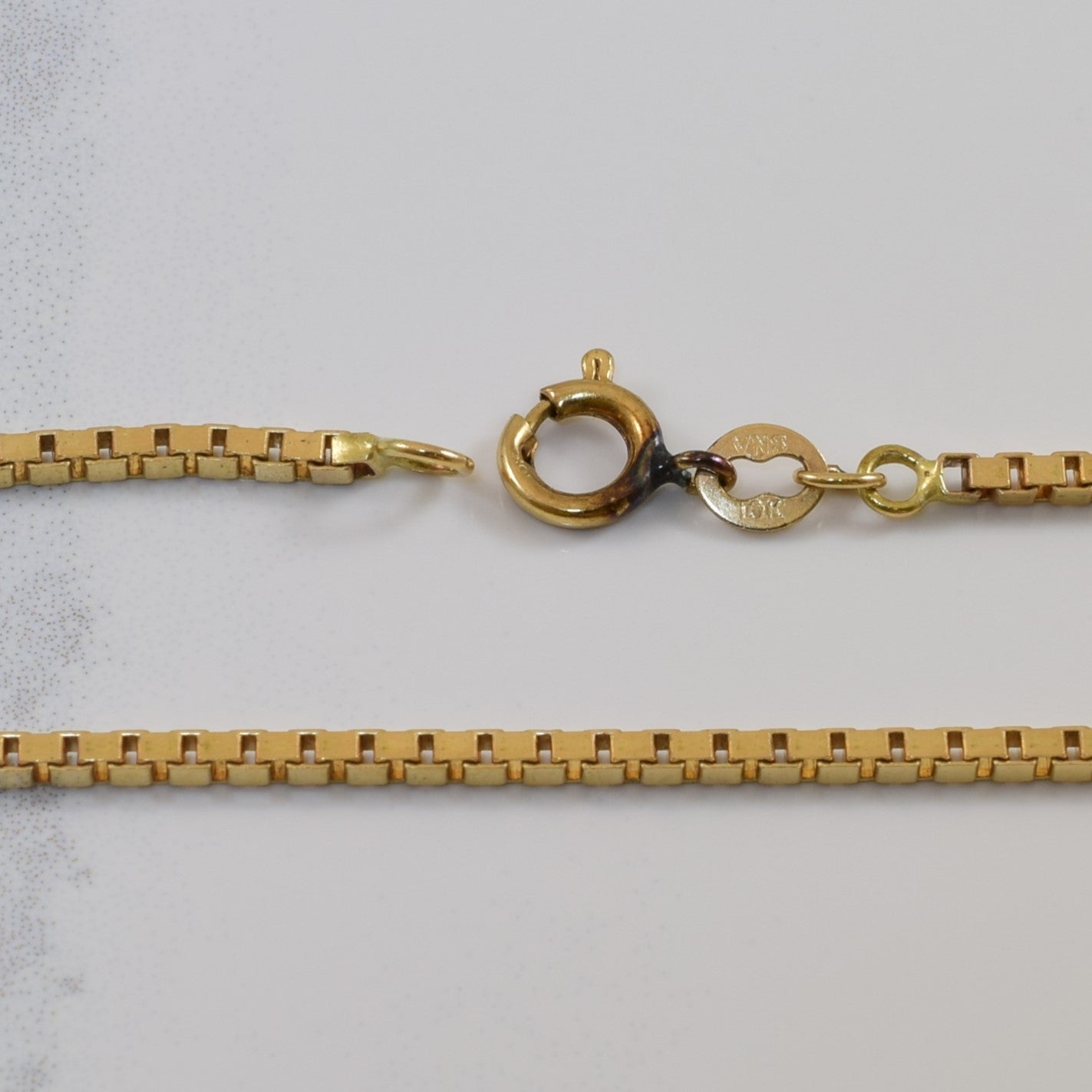 10K Yellow Gold Box Chain Necklace for Men & Women - 18.5 Inch Solid Gold Rope Chain - Perfect for Everyday Wear, Gifts & Special Occasions