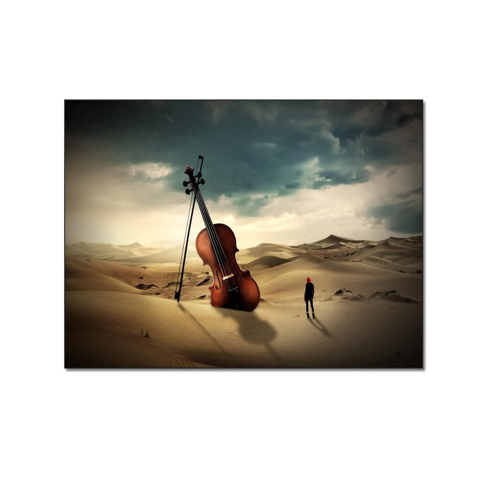 Abstract Guitar Art Poster - Musical Instrument Wall Decor for Room Aesthetic, 24x36 Inch (60x80cm) Canvas Wall Art - Perfect for Bedroom, Living Room & Music Studio Decor