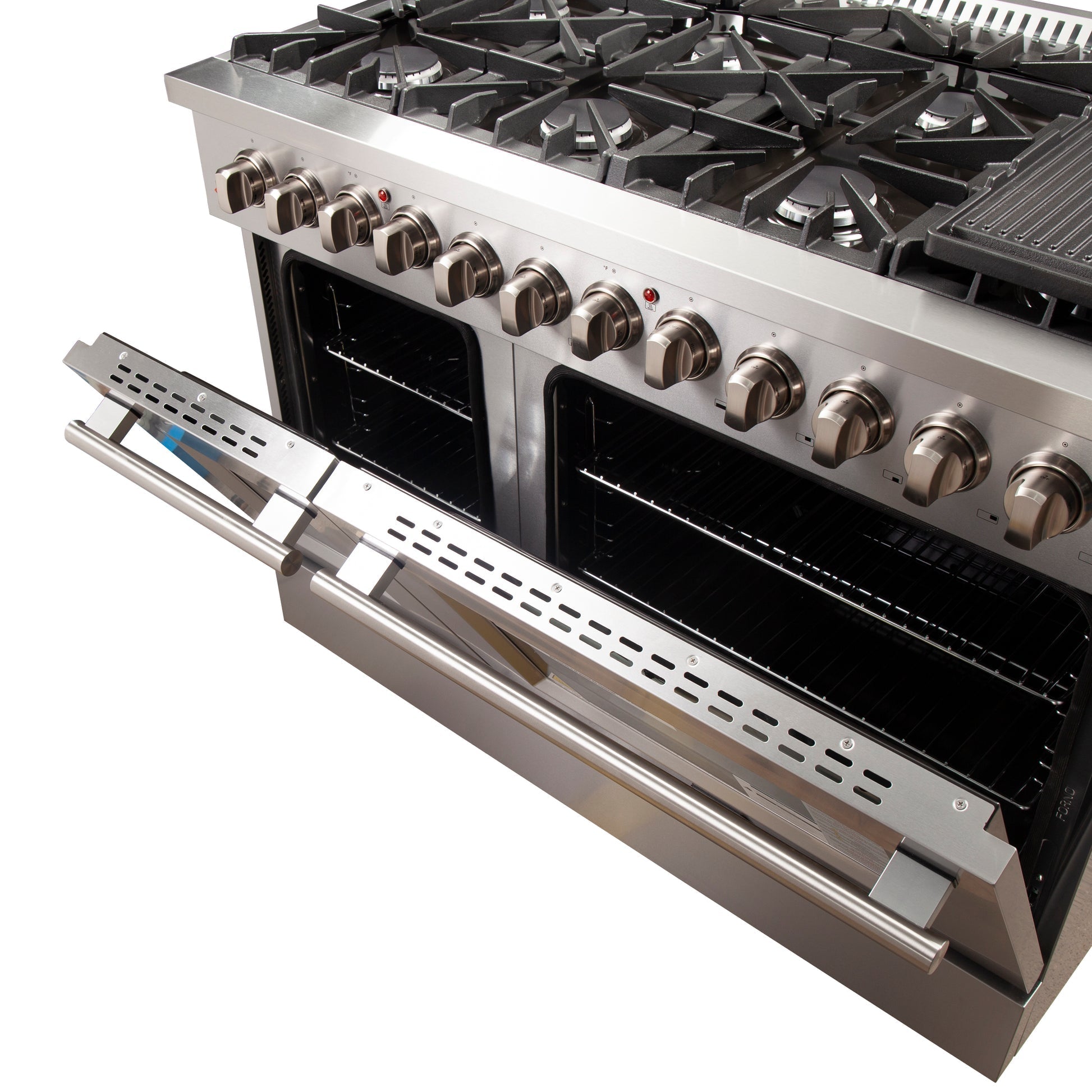 **Forno 48-Inch Dual Fuel Range with Modern Grill Trim, Wall Mount Range Hood & 60-Inch Refrigerator – Premium Kitchen Appliance Package (FBDL 017 04CAUS) – Perfect for Modern Homes & Professional Chefs**