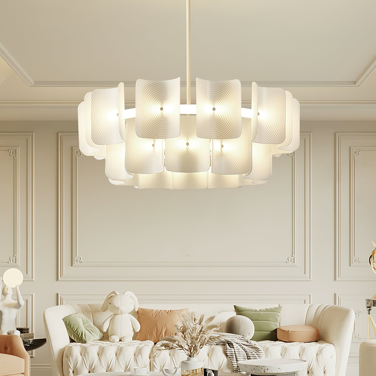 Fingerprint Chandelier - Unique Modern Crystal Ceiling Light Fixture for Dining Room, Bedroom & Living Room Decor | Elegant Home Lighting Solution for Weddings & Interior Design