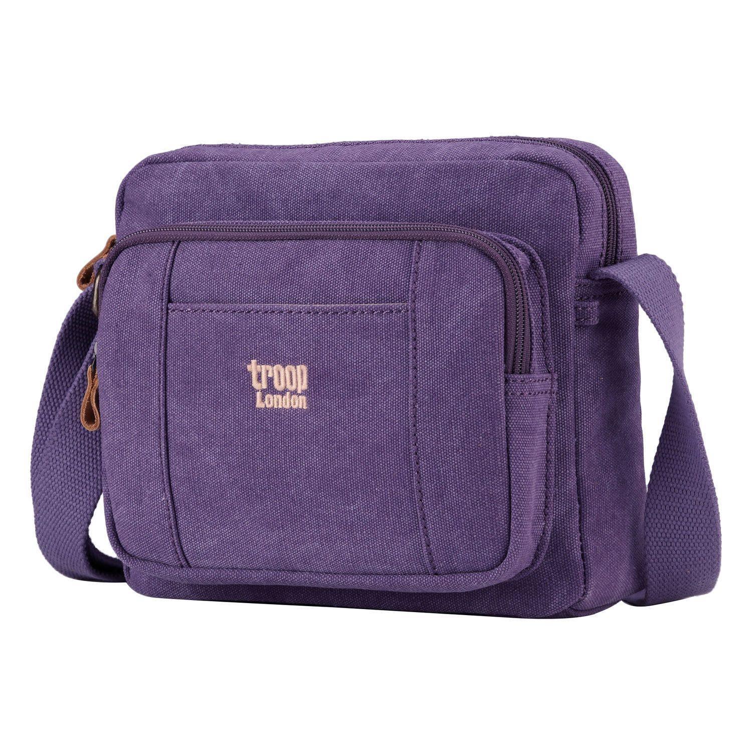 Troop London Classic Canvas Crossbody Bag for Women & Men - Stylish & Durable Shoulder Bag for Travel, Work & Everyday Use