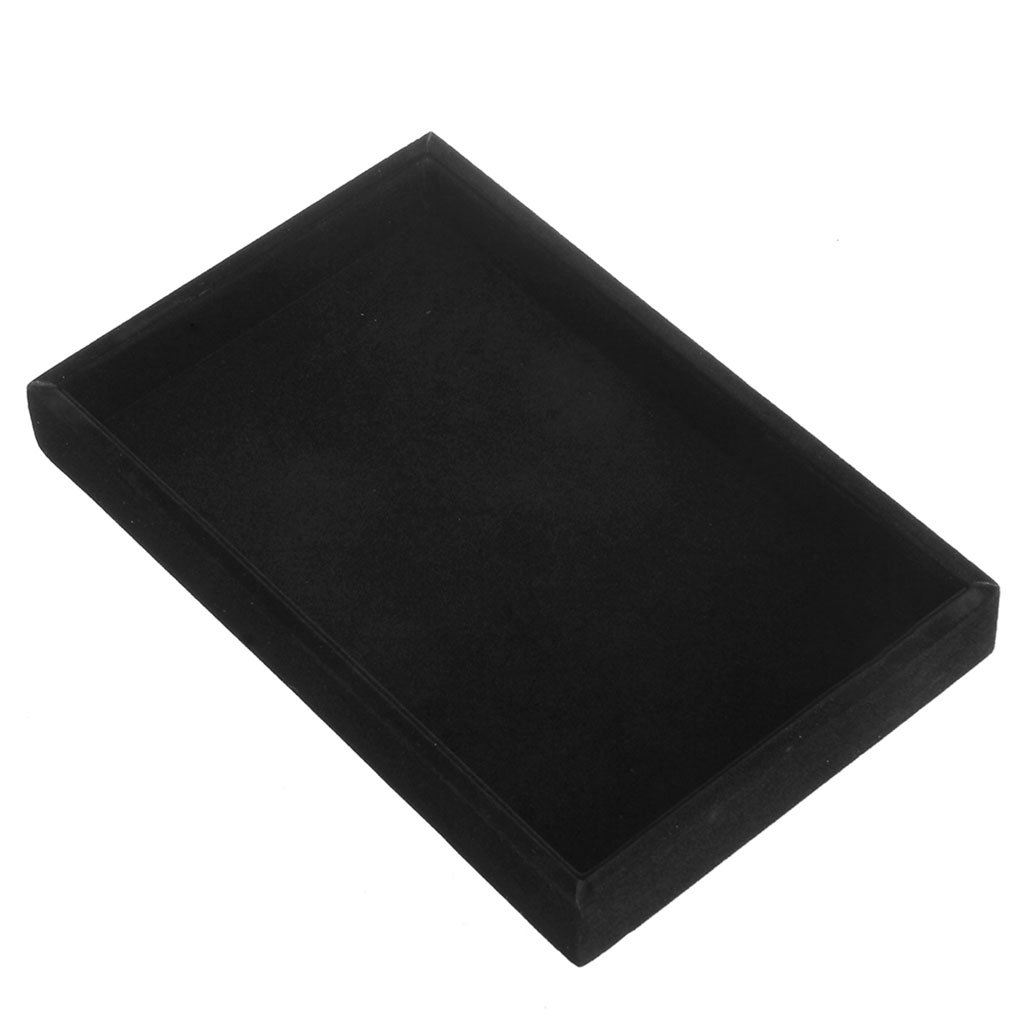 Youngy Stackable Velvet Jewelry Trays - Black Jewelry Organizer with Inserts for Rings, Earrings & Necklaces | Perfect for Dresser, Vanity & Travel Jewelry Storage